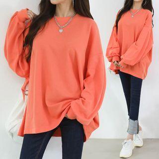 Plus Size Vivid Color Sweatshirt