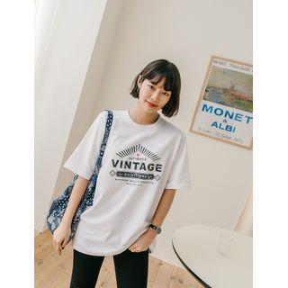 Vintage Printed Cotton T-shirt