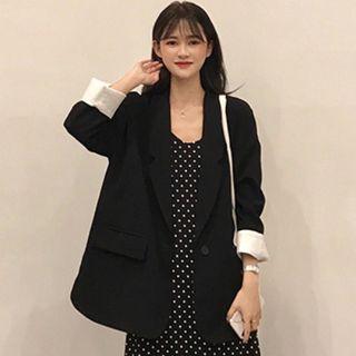 Sleeveless Dotted Dress / Blazer