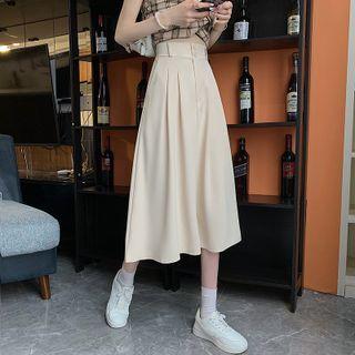 Medium Long High-waist Semi Skirt