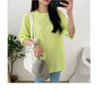 Couple Elbow-sleeve T-shirt In 8 Colors