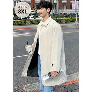 Hidden-button Loose-fit Mac Coat