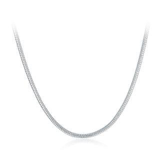 Fashion Simple 2mm Snake Necklace 40cm Silver - One Size