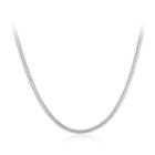 Fashion Simple 2mm Snake Necklace 40cm Silver - One Size