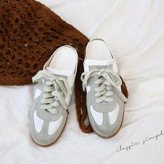 Two-tone Backless Sneakers