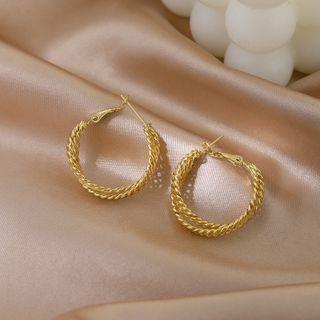 Ring Hollow Earring Gold - One Size