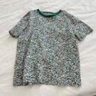 Short-sleeve Floral Print T-shirt Green Floral - White - One Size