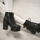 Lace-up Chunky-heel Ankle Boots
