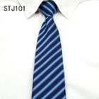Pre-tied Striped Neck Tie (8cm) Stj101 - One Size