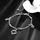 Simple Lucky Four-leafed Clover Anklet Silver - One Size