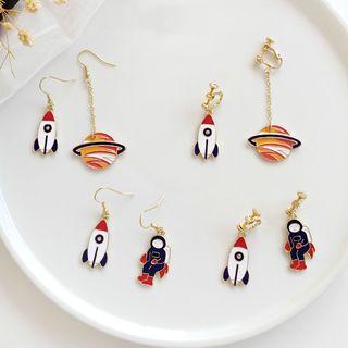 Astronaut / Rocket / Planet Non-matching Dangle Earring