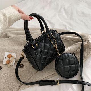 Set: Quilted Crossbody Bag + Coin Purse