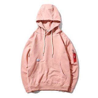Drop Shoulder Hoodie With Lettering Tag