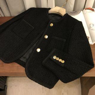 Metal Single-breasted Long-sleeve Bolero