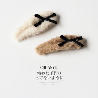 Bow Fluffy Hair Clip