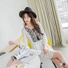 Ornate Print Fit And Flare Dress