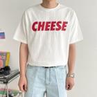 Cheese Letter Print T-shirt