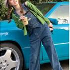 Plain Cardigan / Wide-leg Jumper Jeans