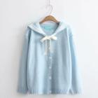 Sailor Collared Buttoned Knit Jacket