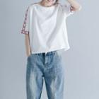Embroidered Short-sleeve T Shirt White - L