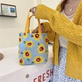 Patterned Linen Lunch Bag