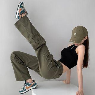 Multi-pockets Straight-cut Pants