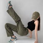Multi-pockets Straight-cut Pants