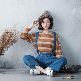 Stripe Loose-sleeved Sweater