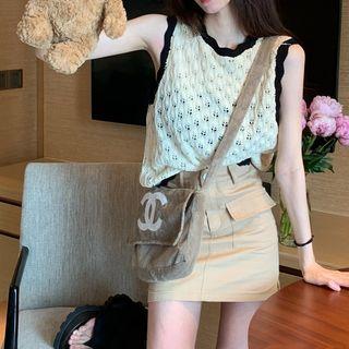 Perforated Tank Top / Mini Skirt