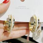 Faux Pearl Alloy Hoop Earring As Shown In Figure - One Size