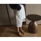 Adjustable-waist Knee-length Shorts White - One Size