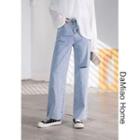 Cutout High-waist Wide Jeans