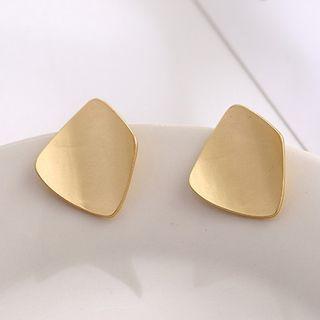 Curved Alloy Earring 1 Pair - Ear Studs - One Size