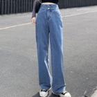 High-waist Shift Washed Jeans