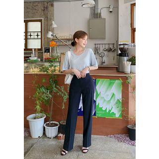 Straight-cut Summer Dress Pants
