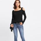 One-shoulder Knitted Top