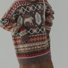 Christmas Jacquard Round-neck Sweater