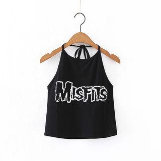 Lettering Strappy Top