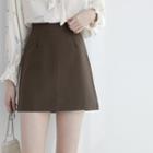 A-line Mini Skirt / Slit Midi Skirt