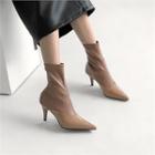 Stiletto-heel Toe-cap Ankle Boots