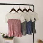 Shirred Short-sleeve T-shirt