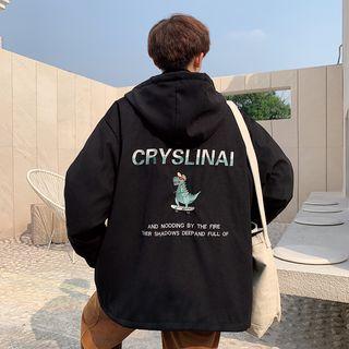 Long-sleeve Printed Zip Hooded Jacket