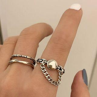 Chained / Layered Alloy Open Ring