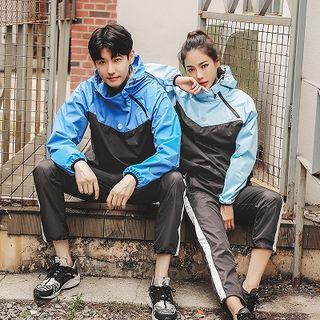 Sport Color-block Long-sleeve Hoodie