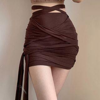 Strapped Mini Skirt