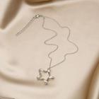 Star Necklace X749-1 - 1pc - Silver - One Size