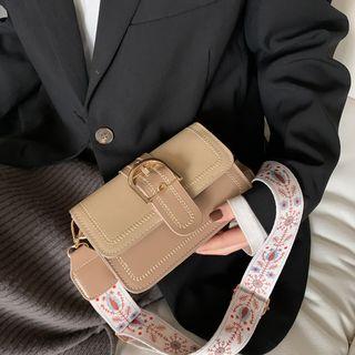 Belted Embroidered Crossbody Bag