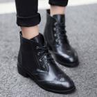 Brogue Lace Up Ankle Boots