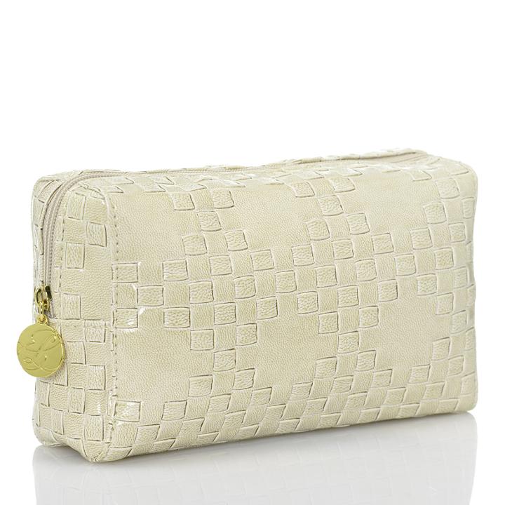Estee Lauder - Light Khaki Wicker-print Bag 1 Pc