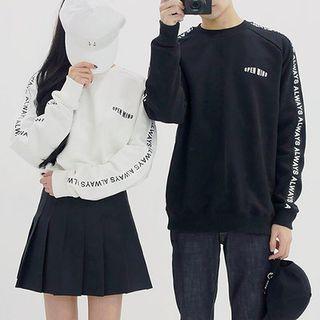 Letter Print Raglan-shoulder Sweatshirt